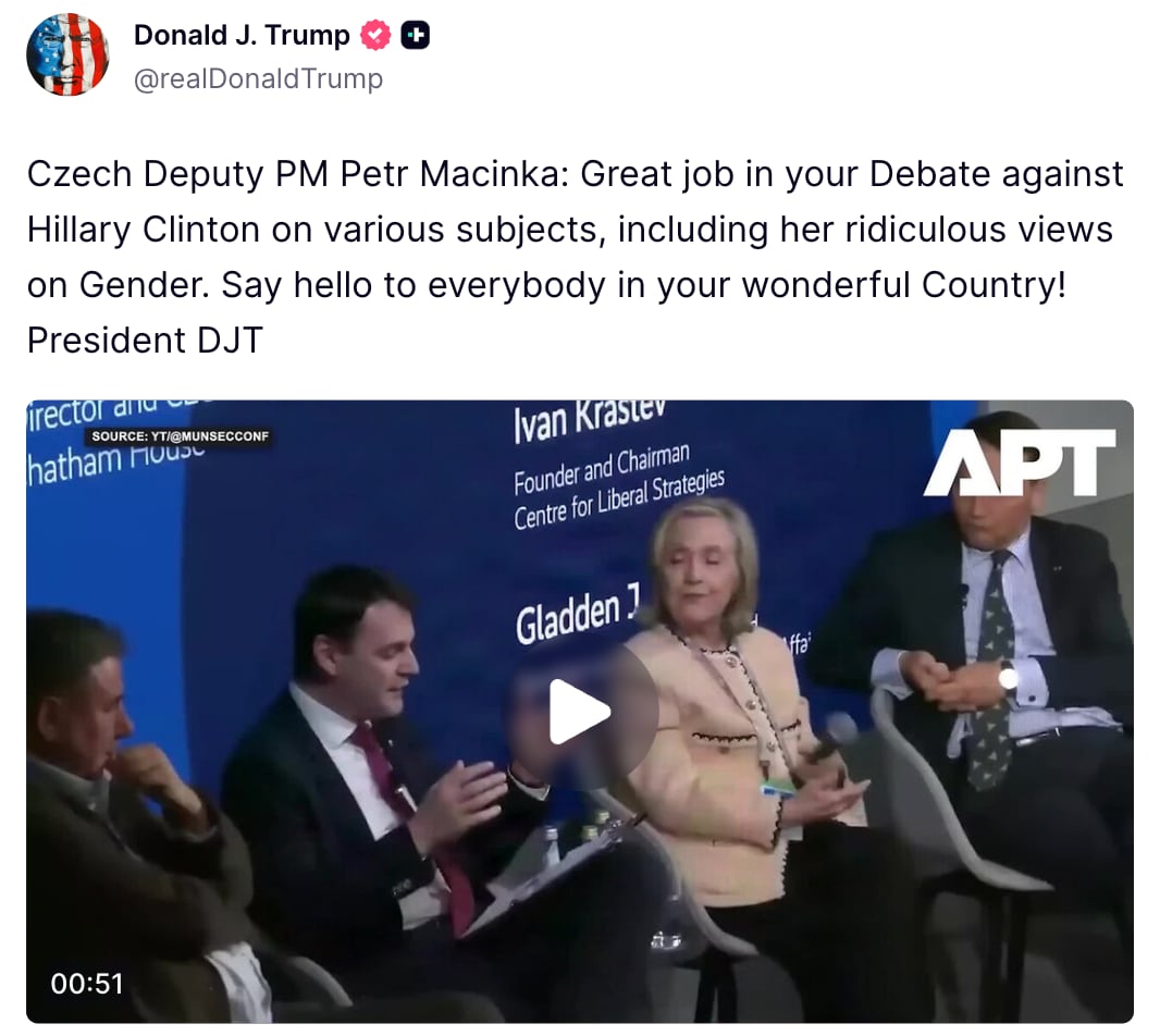 Trump praises European nation after leader’s clash with Hillary Clinton