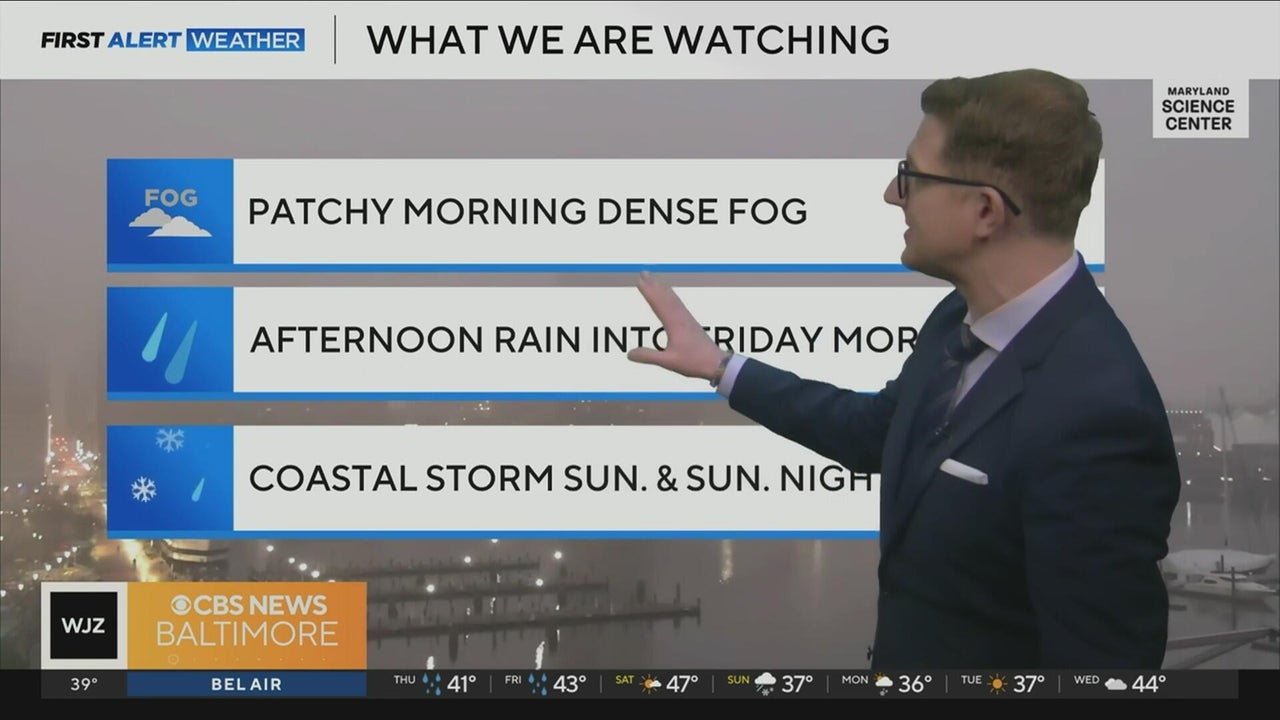Rain to end the week in Maryland and coastal storm possible Sunday