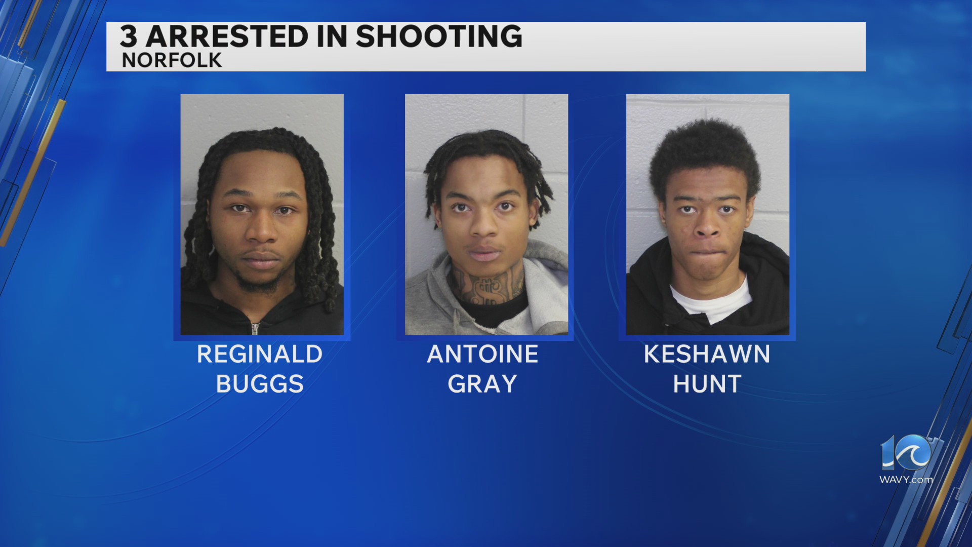 NPD: 3 arrested in connection to shooting on Hunter Street