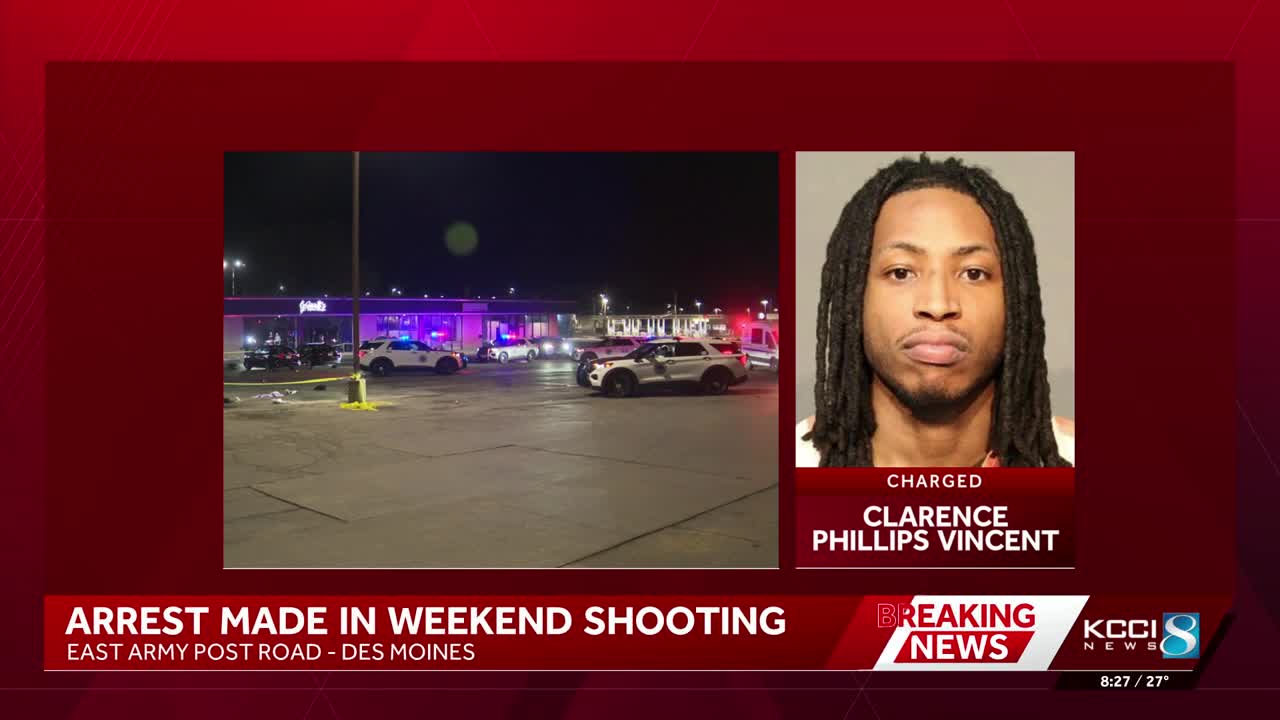 Des Moines police arrest suspect in Valentine's Day shooting