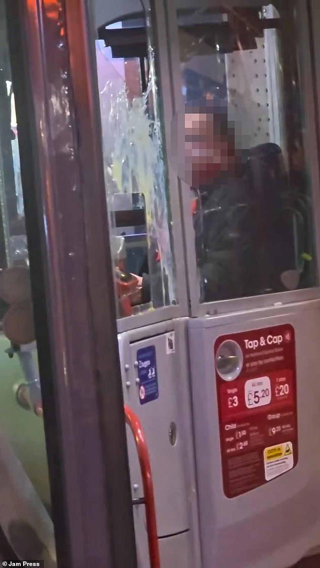 Moment feral youths go on rampage through city centre launching eggs at ...