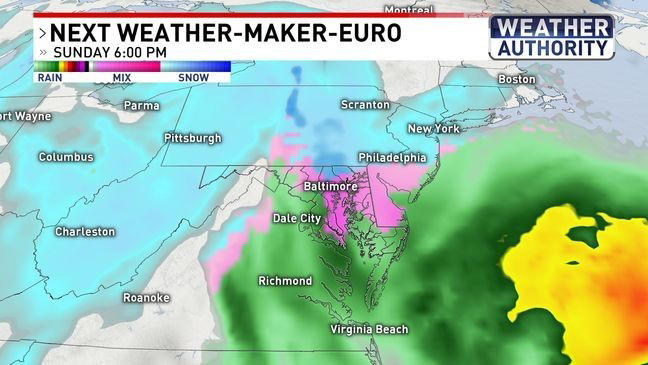 Rain moves into Maryland Thursday with a chance for winter weather this ...
