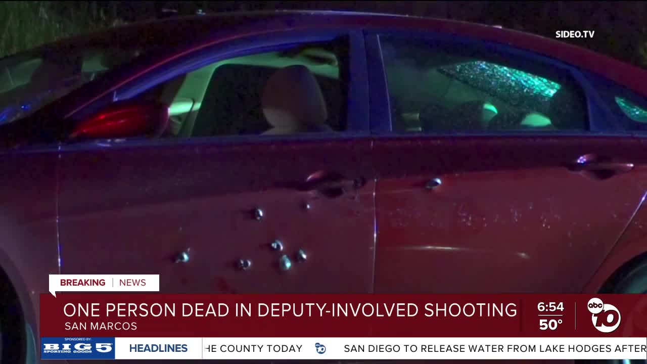 1 dead in deputy-involved shooting in San Marcos