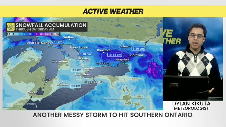 Round two of messy winter weather is headed for Ontario