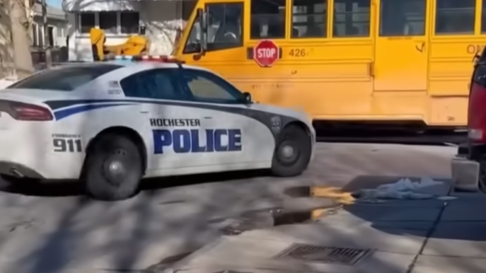 A police chase turned critical when a carjacker hit a school bus