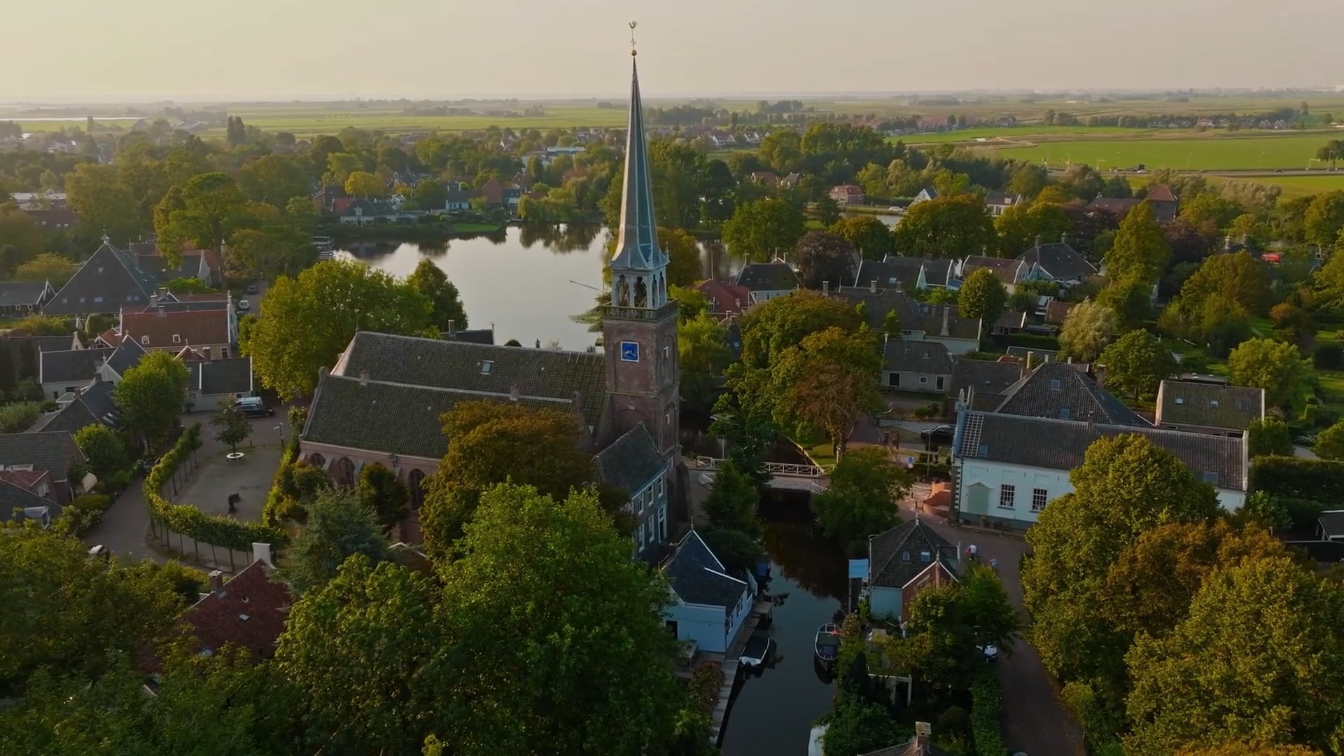 Drone explores Waterland: Idyllic Dutch villages north of Amsterdam ...