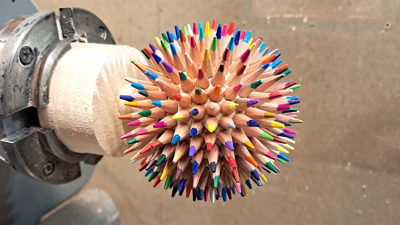 What happens when you save every pencil tip and turn it into a lamp