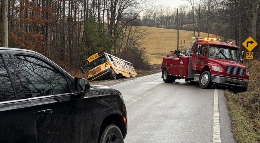 1 student hurt after Jackson County school bus winds up in ditch