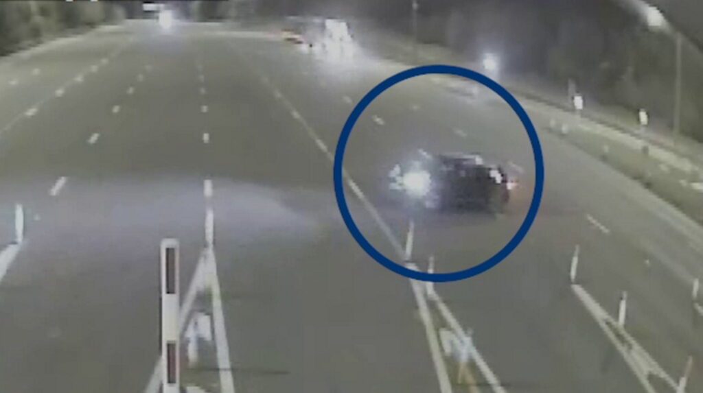 Shocking moment driver goes wrong way down M6 to dodge £6.40 toll