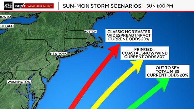 Snow coming to Boston area again today. Weather forecast maps show ...