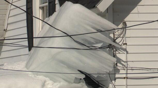 Falling ice poses danger to people, homes, vehicles