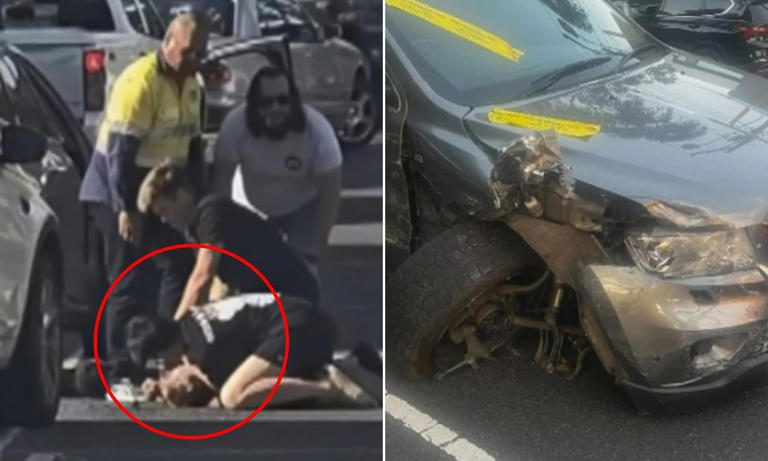 Melbourne mayhem as raging shirtless man goes on carjacking spree ...