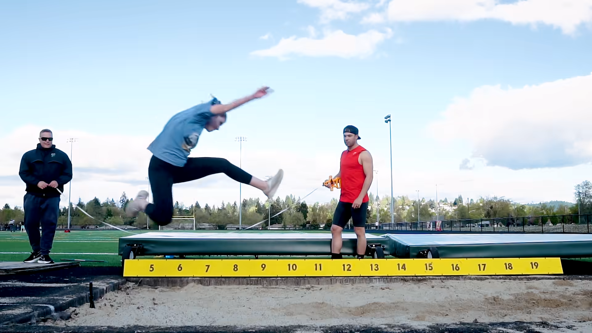Nobody could jump this far - until she showed up