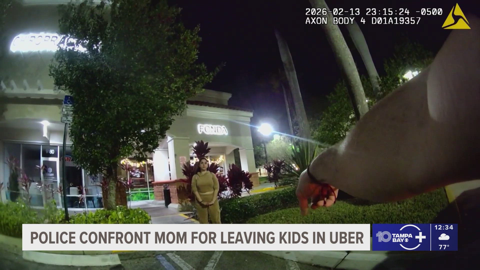 Florida police confront mom accused of leaving her kids in an Uber