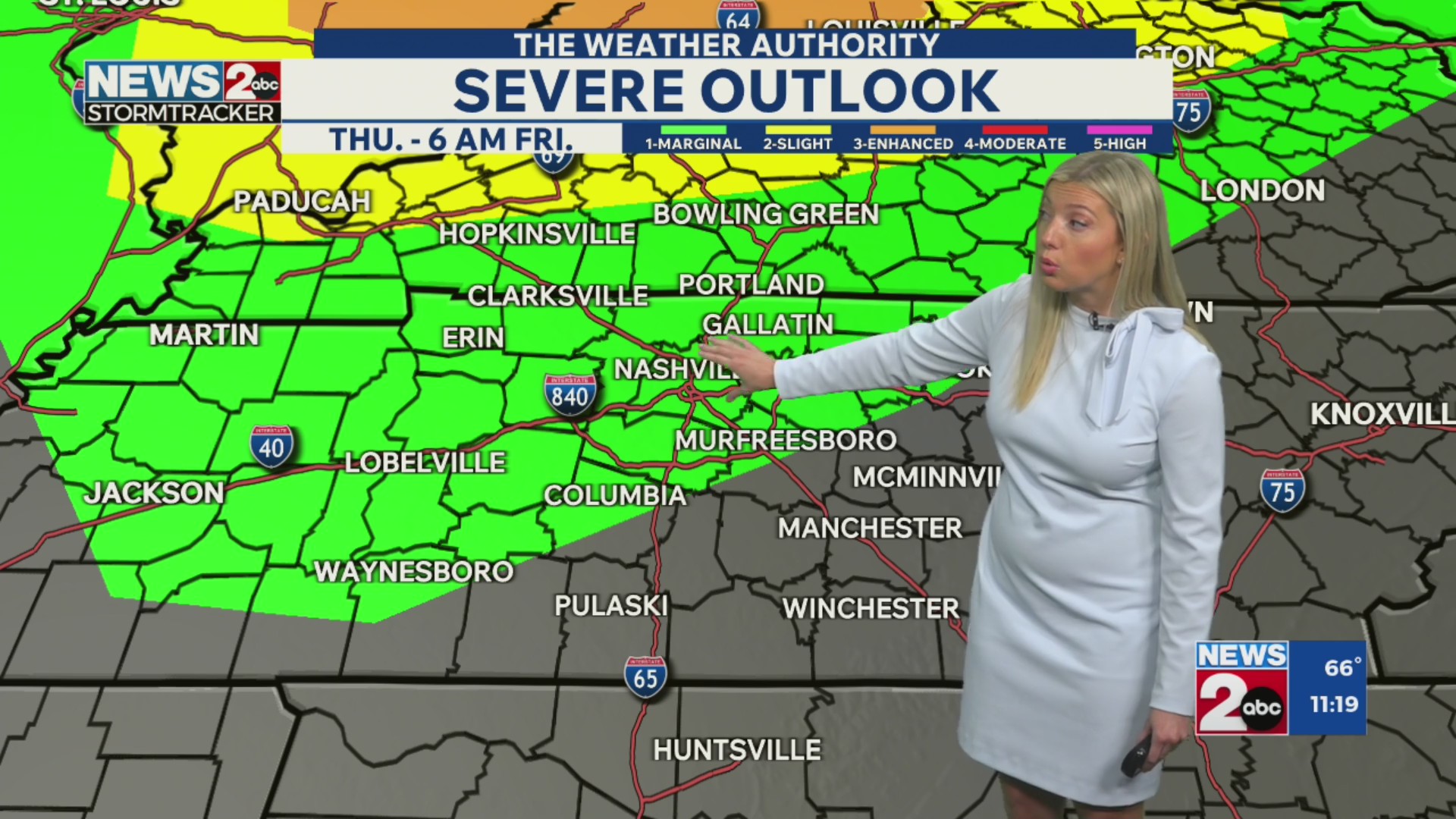 Some strong storms possible Thursday night