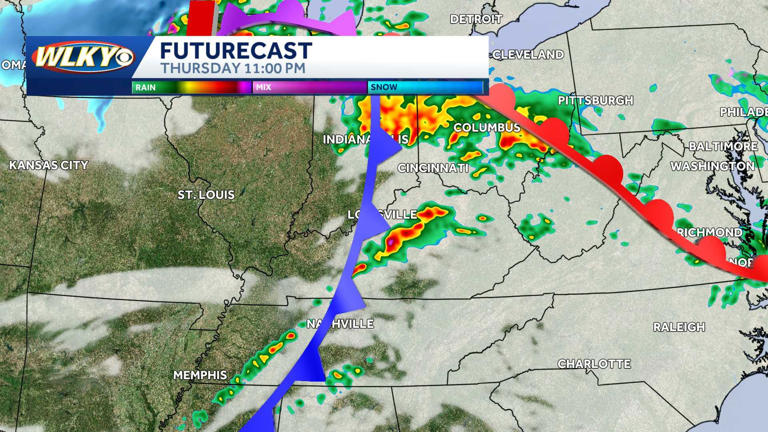 Timing | When Thursday's storms could move in and out of the region
