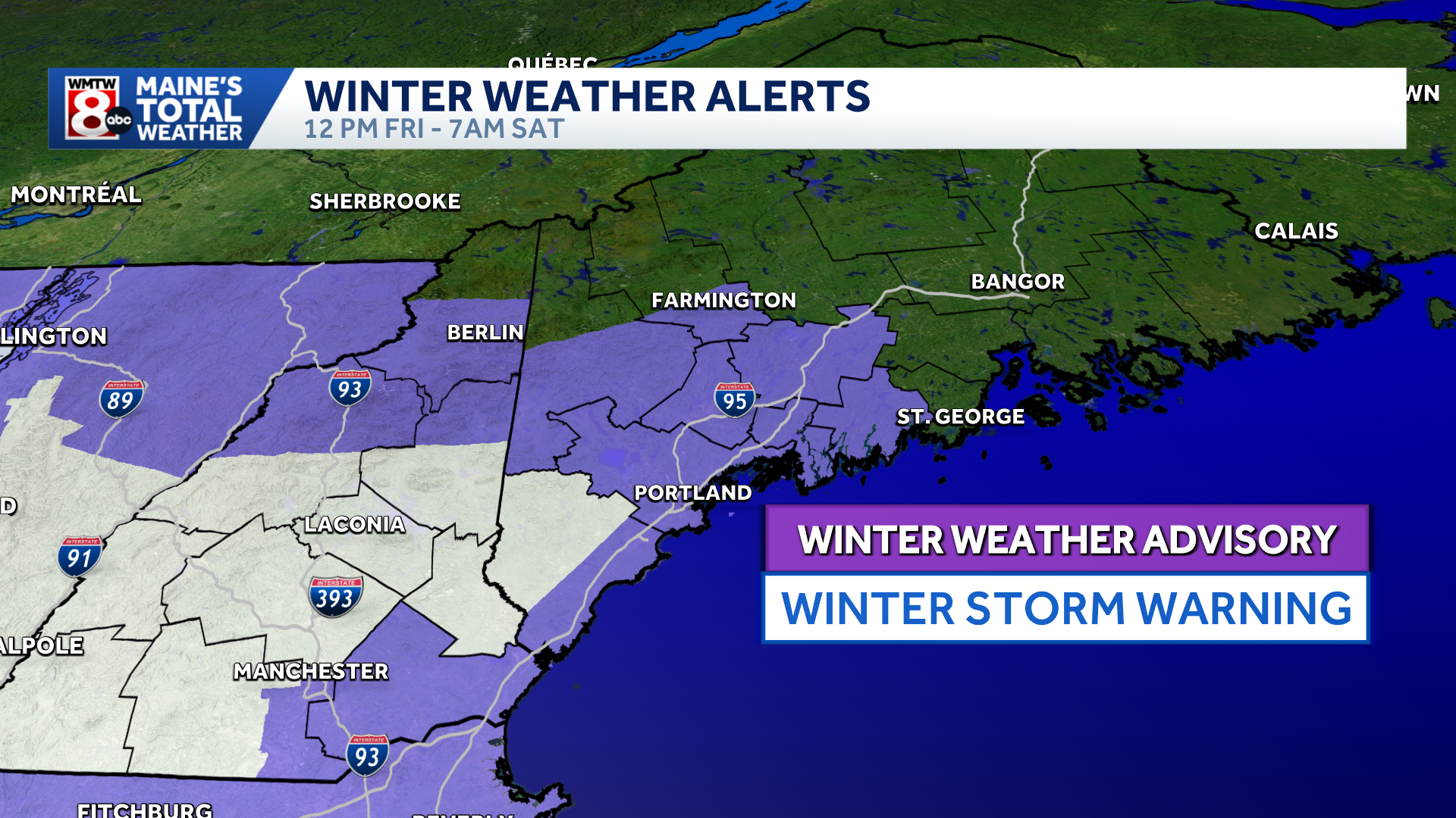 Winter storm warning issued for part of Maine; winter weather advisory ...