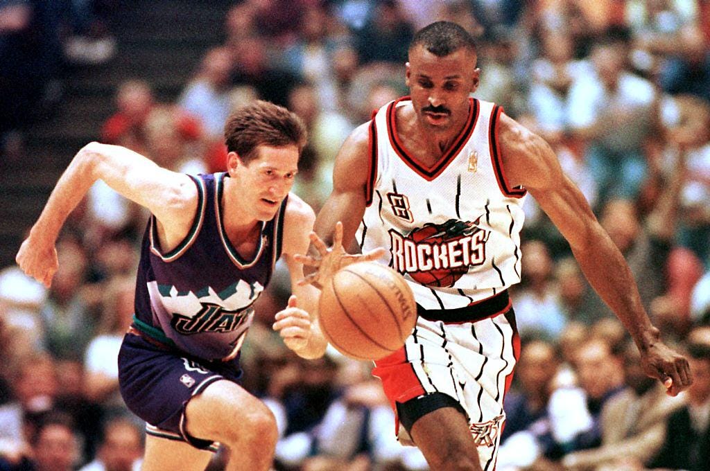 Houston Rockets jersey history No. 8 - Eddie Johnson (1997-99)