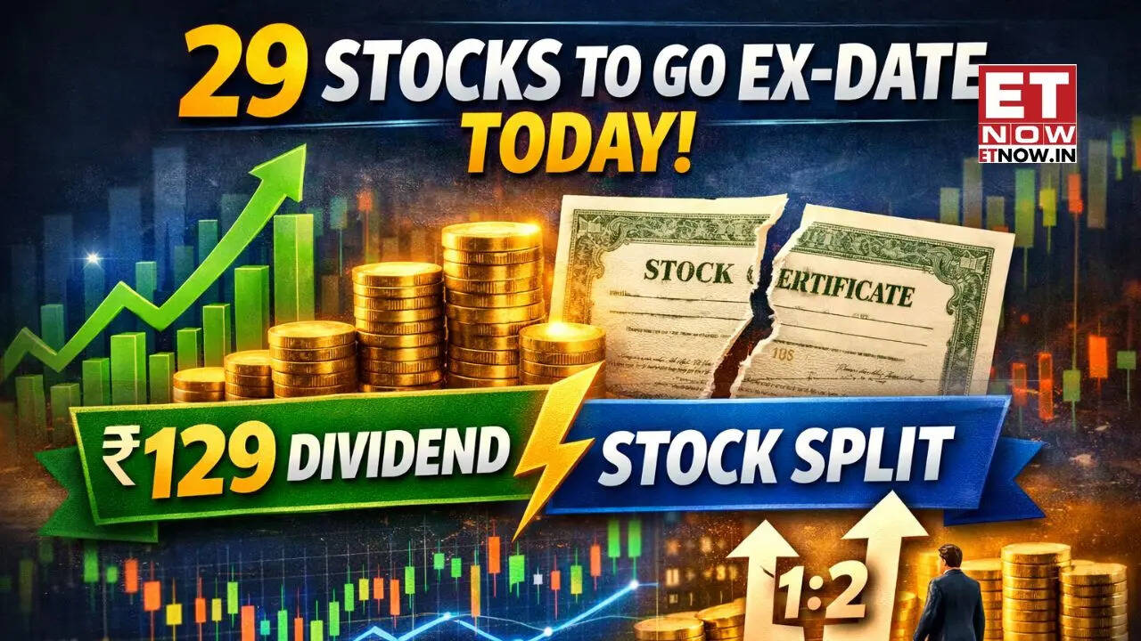 Rs 129 dividend, stock split: 29 stocks to go ex-date today - full list
