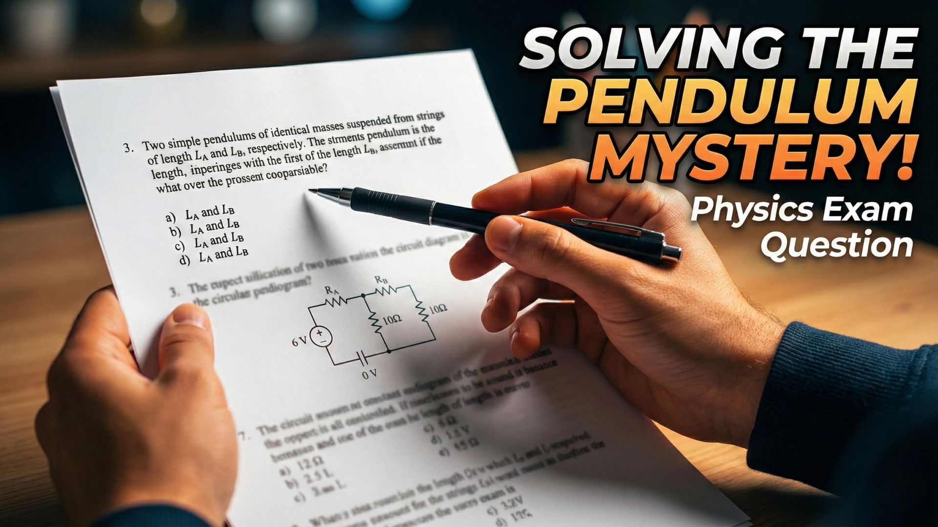 Solving pendulum period problems GRE physics practice 3