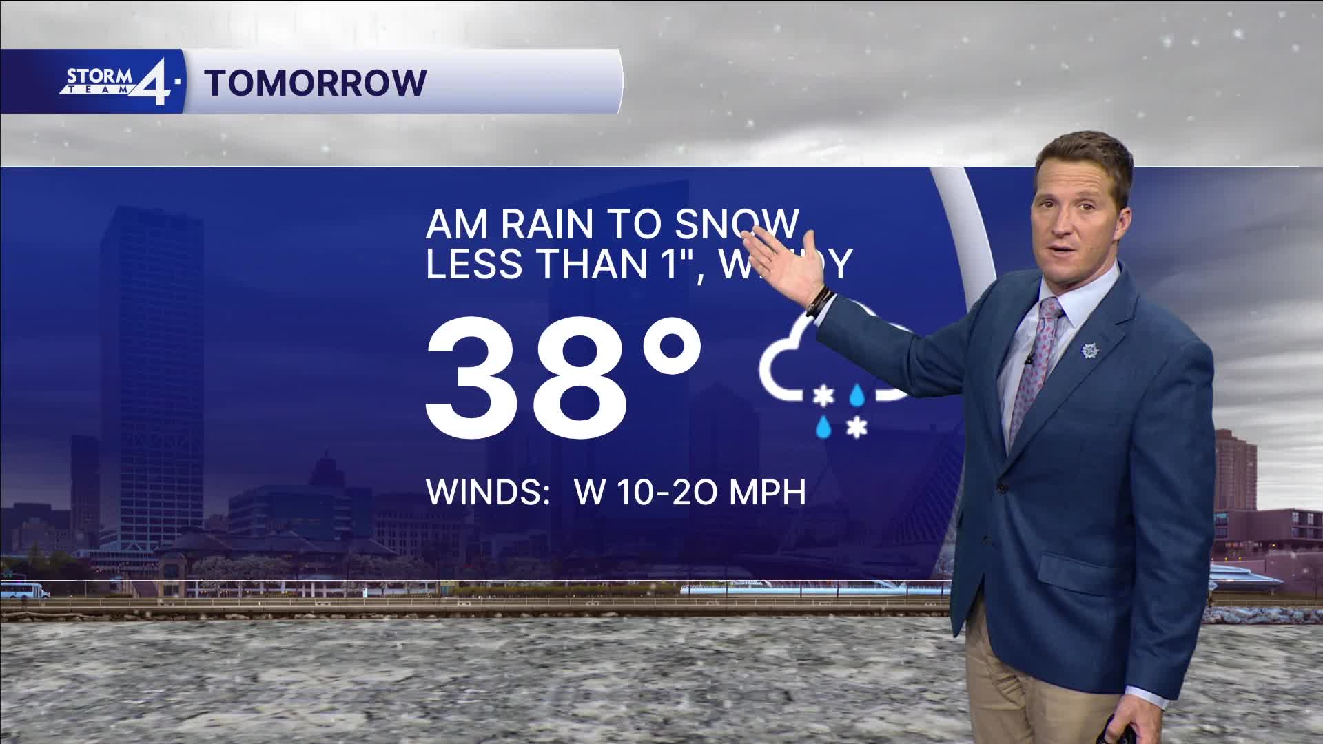 Southeast Wisconsin weather: Rain then snow