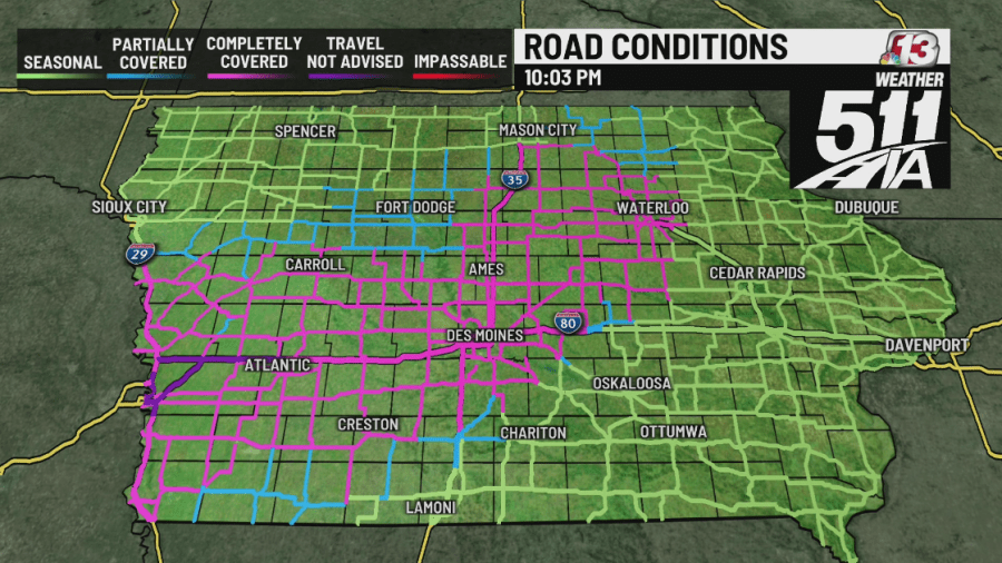 Road conditions deteriorating, crashes reported as snow hits Iowa