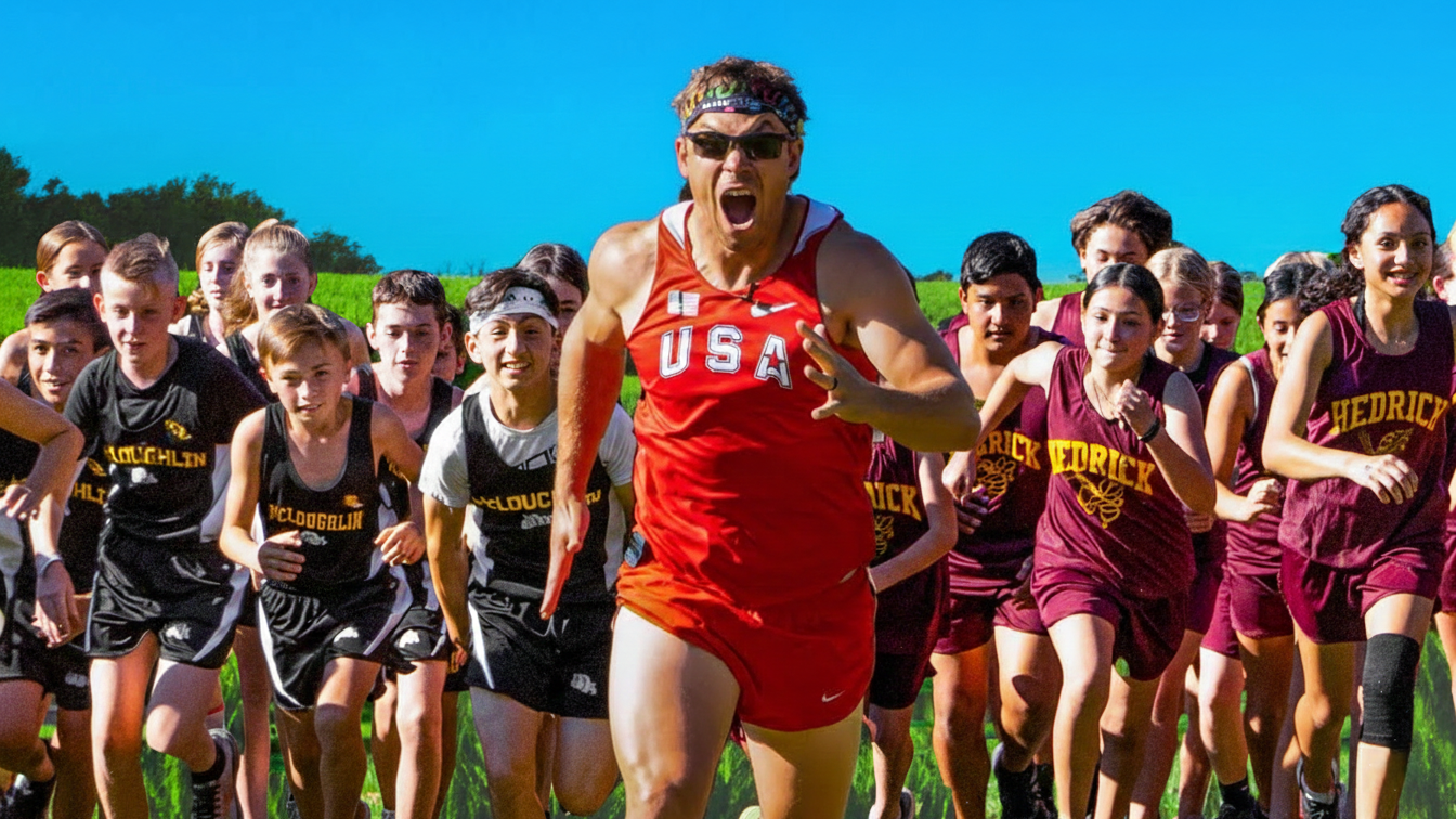 Olympic runner races 100 kids - one of them was too good