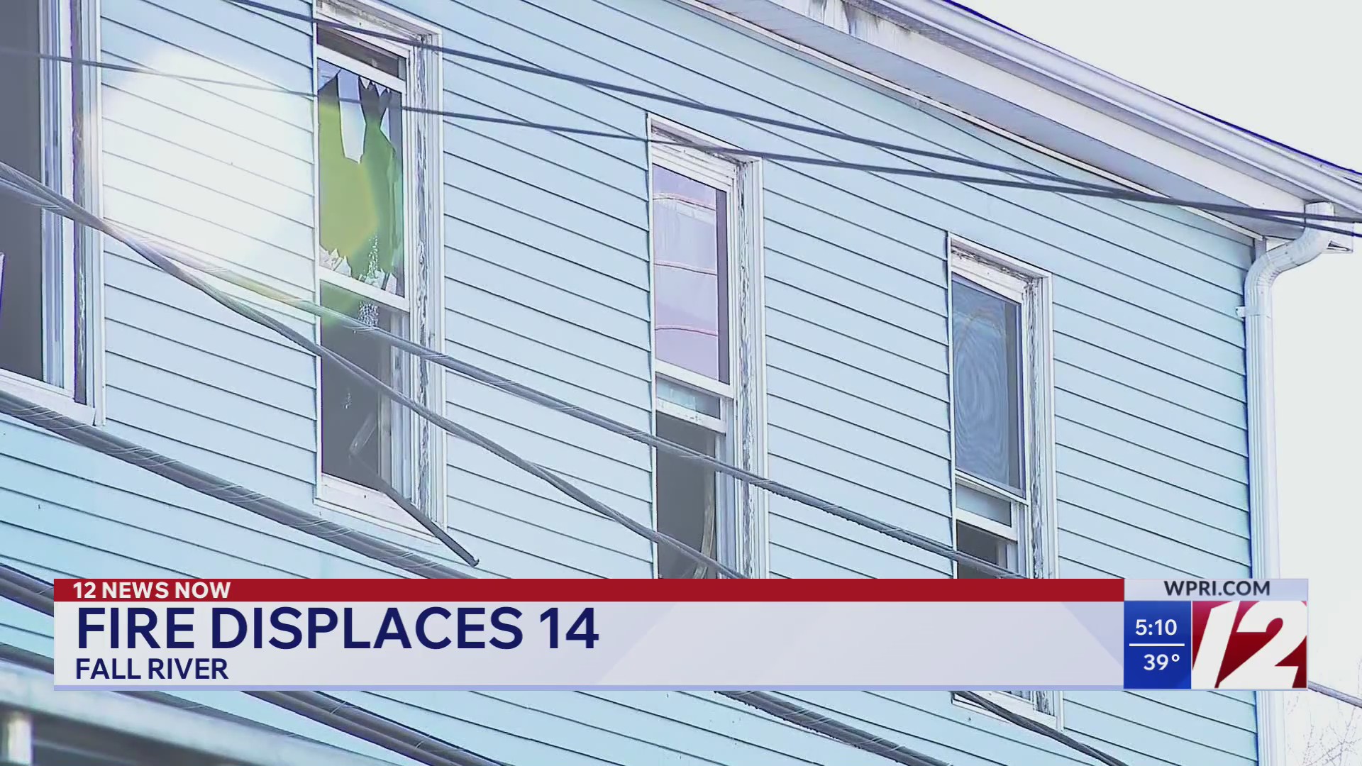 Fire in Fall River displaces 14