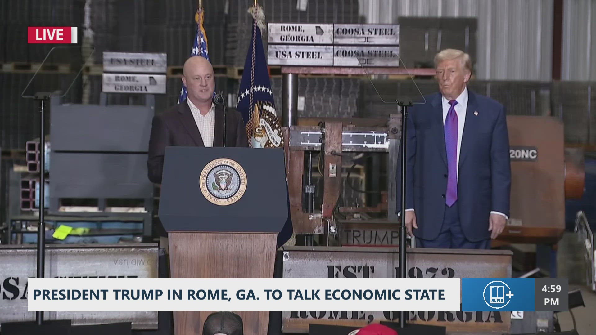 Georgia businessman shares stage with Trump during Rome, Ga. speech