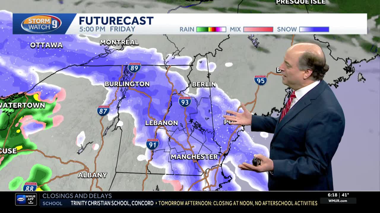 Video: Friday snow likely to be heavy during evening commute