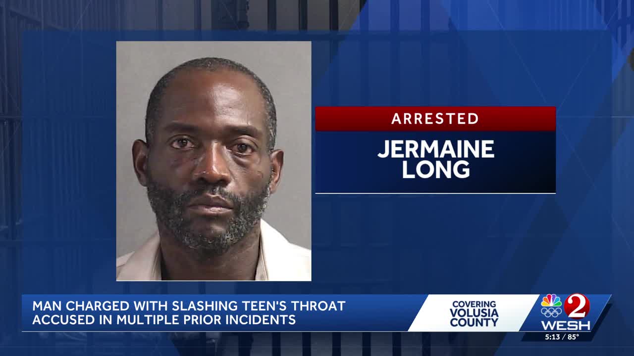 Man charged for slashing teen's throat in Daytona Beach accused of ...