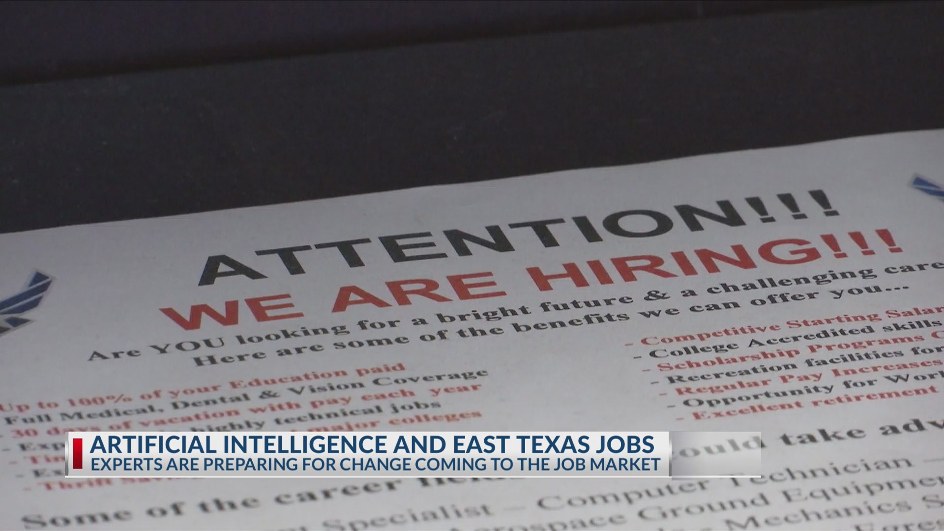 Artificial intelligence impact on East Texas job force