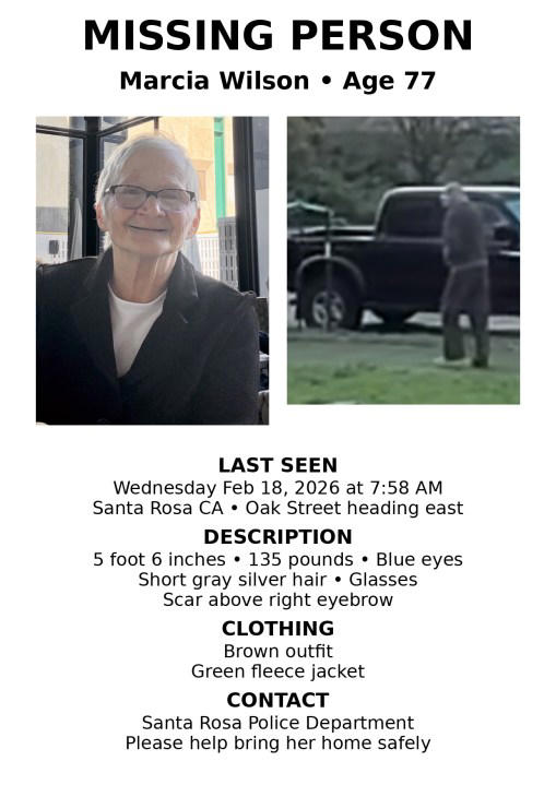 Police seek missing 77-year-old Santa Rosa woman