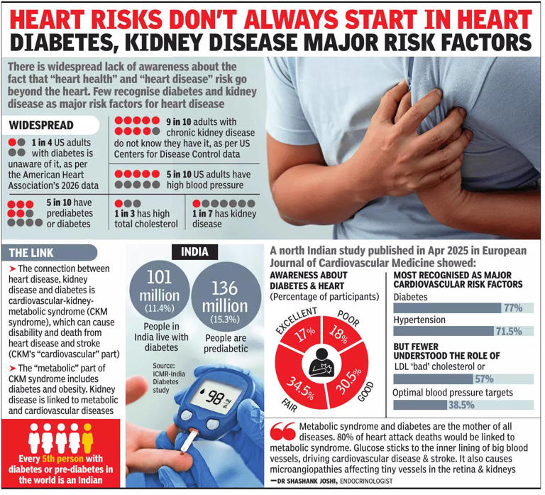Heart risks don’t always start in heart: Diabetes and kidney disease ...
