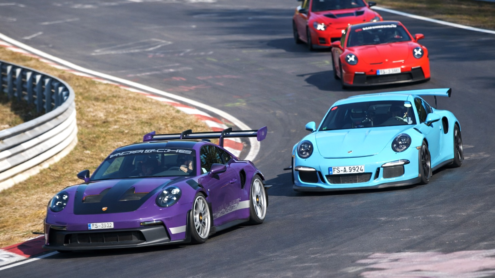 High speed Nürburgring duels and precision driving