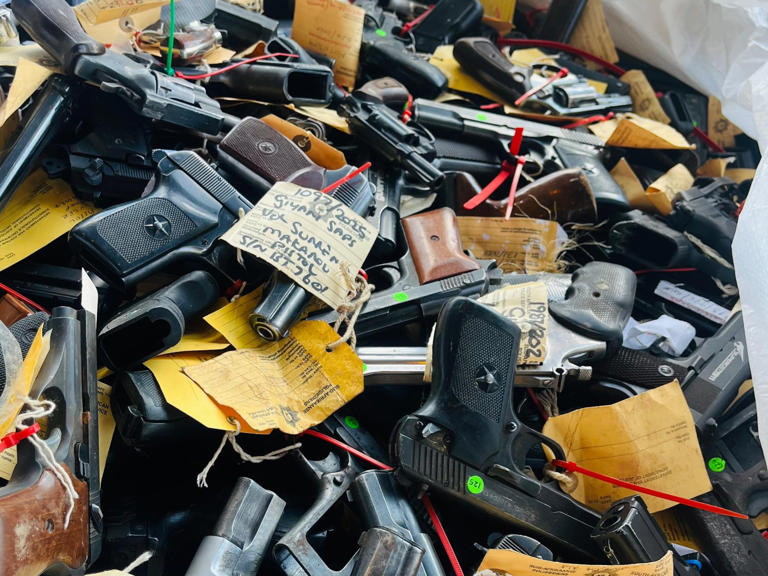Police destroy nearly 14,000 illegal guns seized from criminals