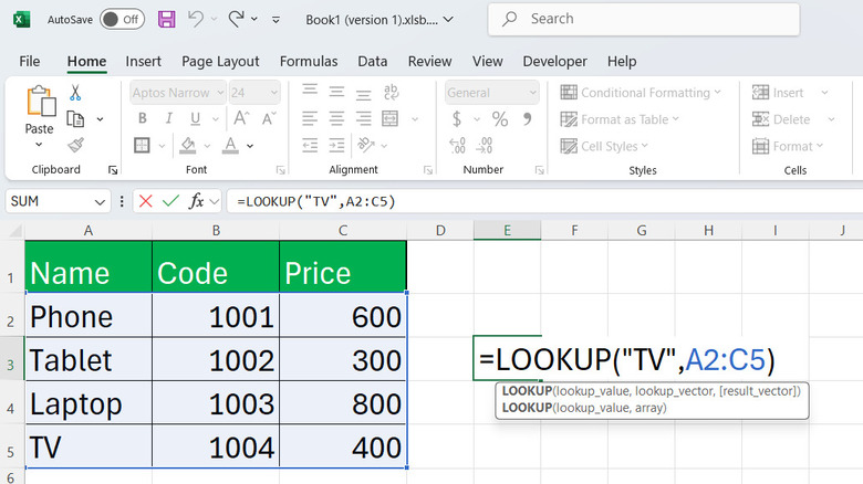 What is the lookup function in Excel & how do you use it?