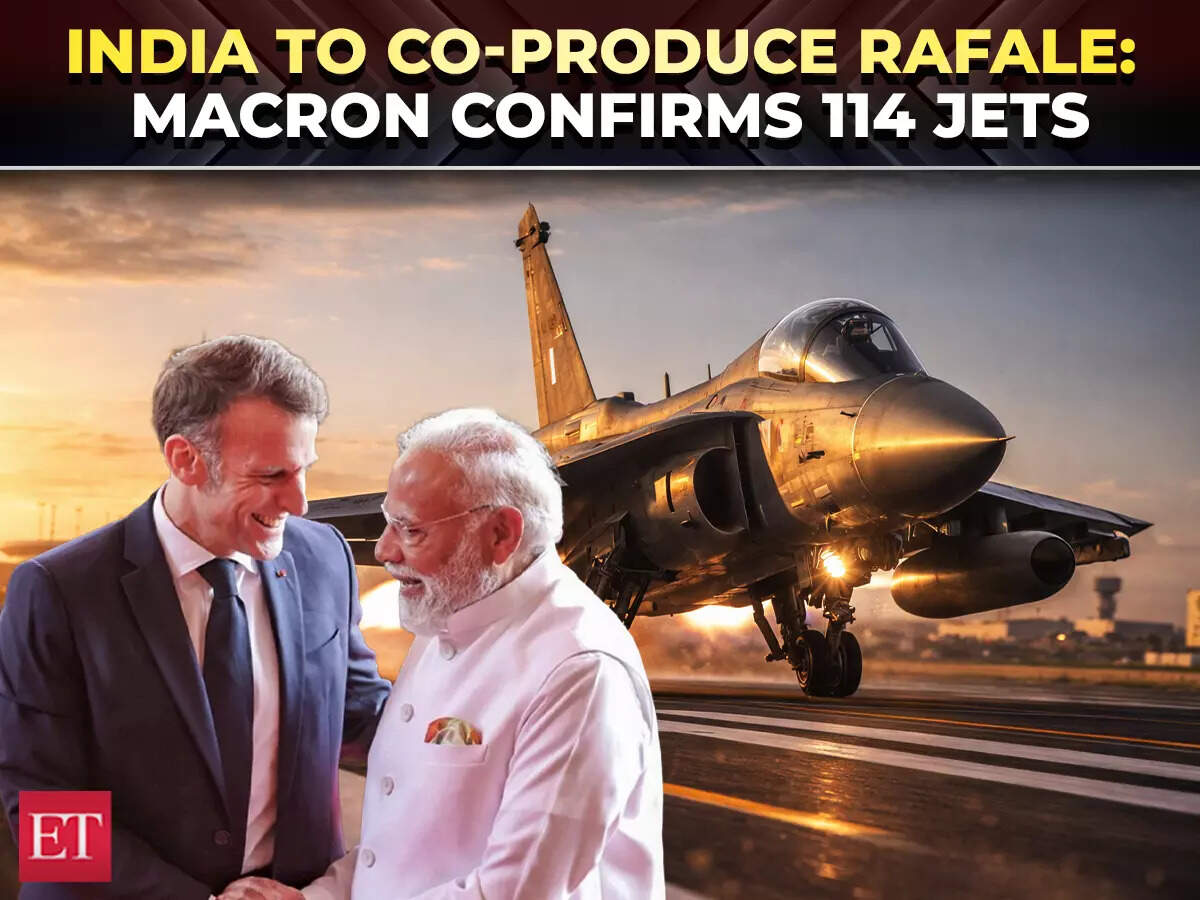 Macron confirms India to co-produce Rafale, 114-jet order, supports ...