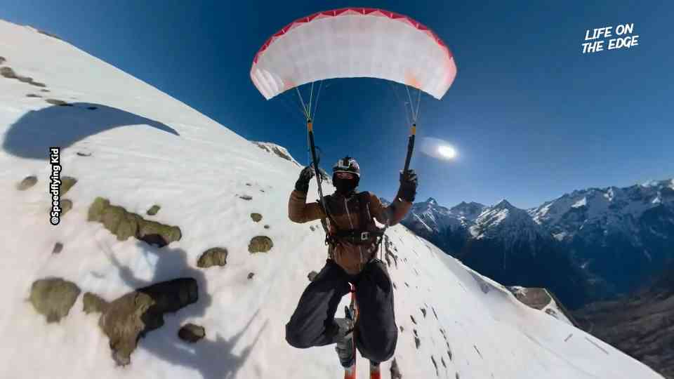 Watch: Thrilling speedflying in France