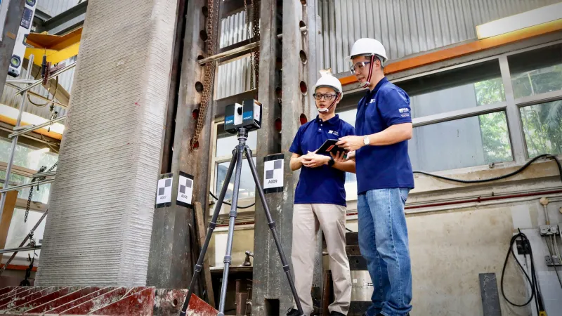 NUS tests structural 3D concrete printing for on-site construction