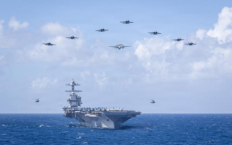 USS Gerald R Ford, world’s largest aircraft carrier, enters ...