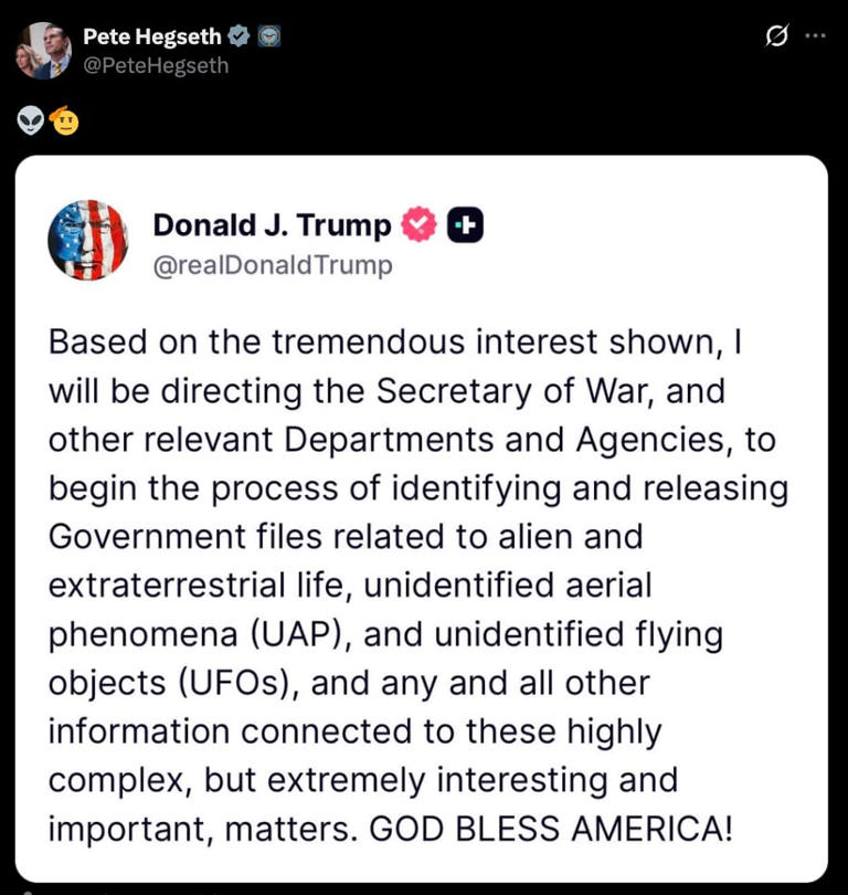 MAGA furiously scrambles to make 'alien files' the new Epstein files