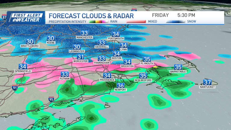 First alert: Rain, sleet and plowable snow today, winter storm warning ...