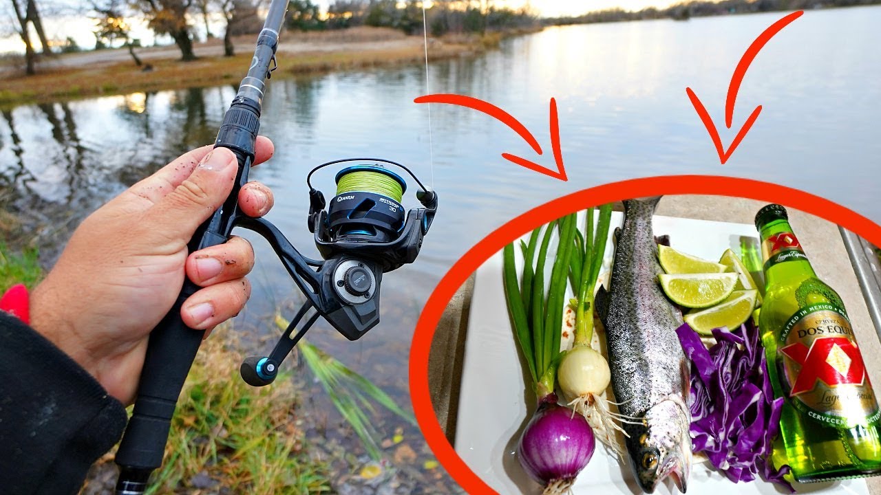 Pond fishing dinner catch produces delicious fish taco recipe