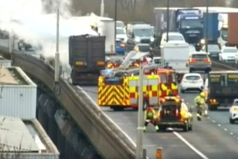 lorry-fire-on-m6-closes-lanes-as-emergency-services-rush-to-scene