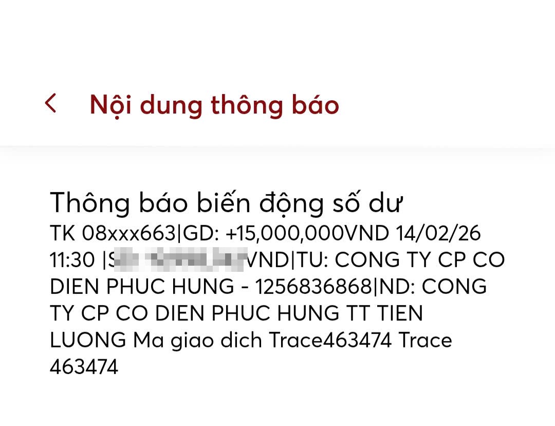 Công ty Cổ phần Cơ điện Phục Hưng mới trả gần 291 triệu đồng tiền lương nợ