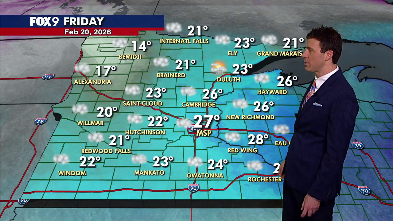 MN weather: Cloudy and cooler Friday
