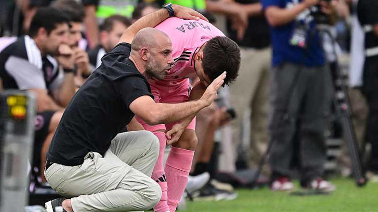 Miami manager Javier Mascherano (left) has grown in confidence and impact during his time in south Florida. | Connie FRANCE/AFP/Getty Image