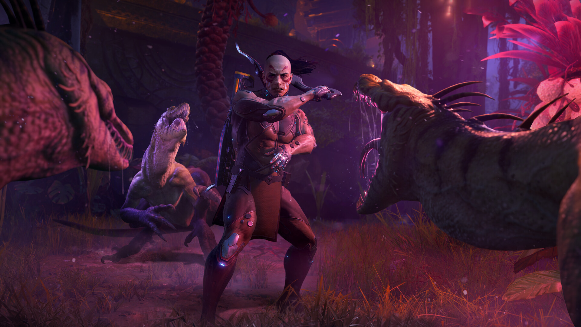 A screenshot of the upcoming Switch 2 game, Turok: Origins