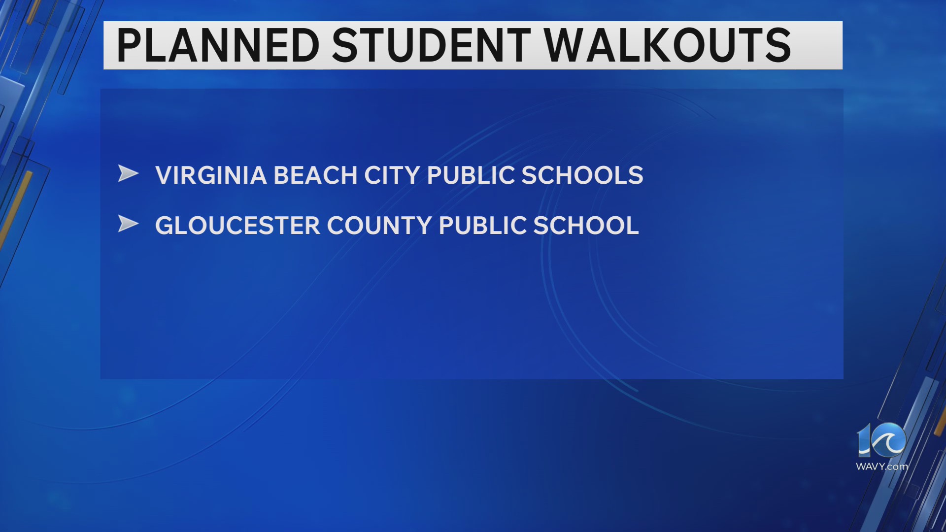 High school walkouts anticipated in Virginia Beach and Gloucester to ...